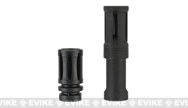 hide WE CNC Steel L85 Style Flash Hider - 14mm Negative | Evike.com