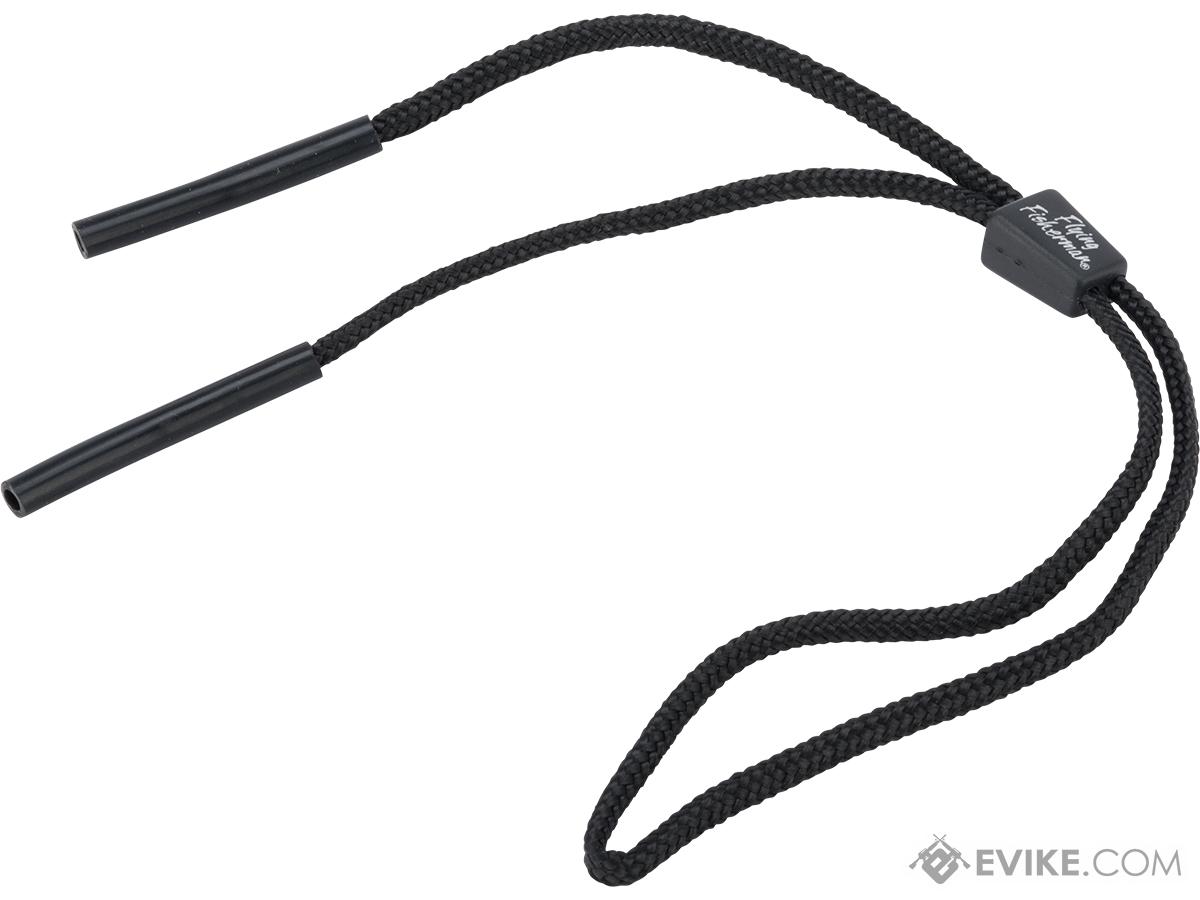 Flying Fisherman Braided Nylon Glasses Retainer (Color: Black)