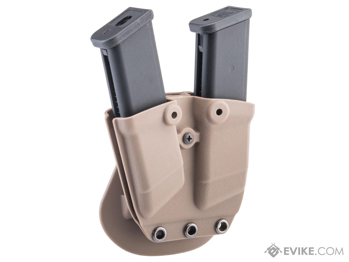 FMA Kydex Pistol Magazine Holster (Color: Dark Earth / Double)