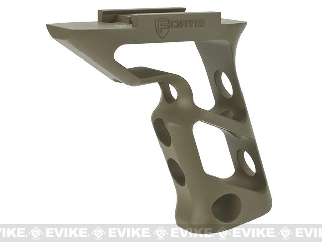 PTS Fortis Shift CNC Machined Billet Aluminum Short Vertical Picatinny Mounted Grip (Color: Dark Earth)