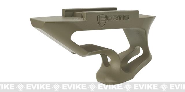 PTS Fortis Shift CNC Machined Billet Aluminum Short Angled Picatinny Mounted Grip (Color: Dark Earth)