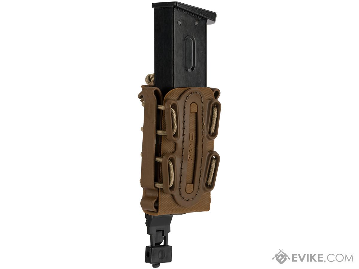 G-Code Soft Shell Scorpion Short Pistol Magazine Carrier with P1 Molle Clip (Color: Tan Frame / Tan Shell)