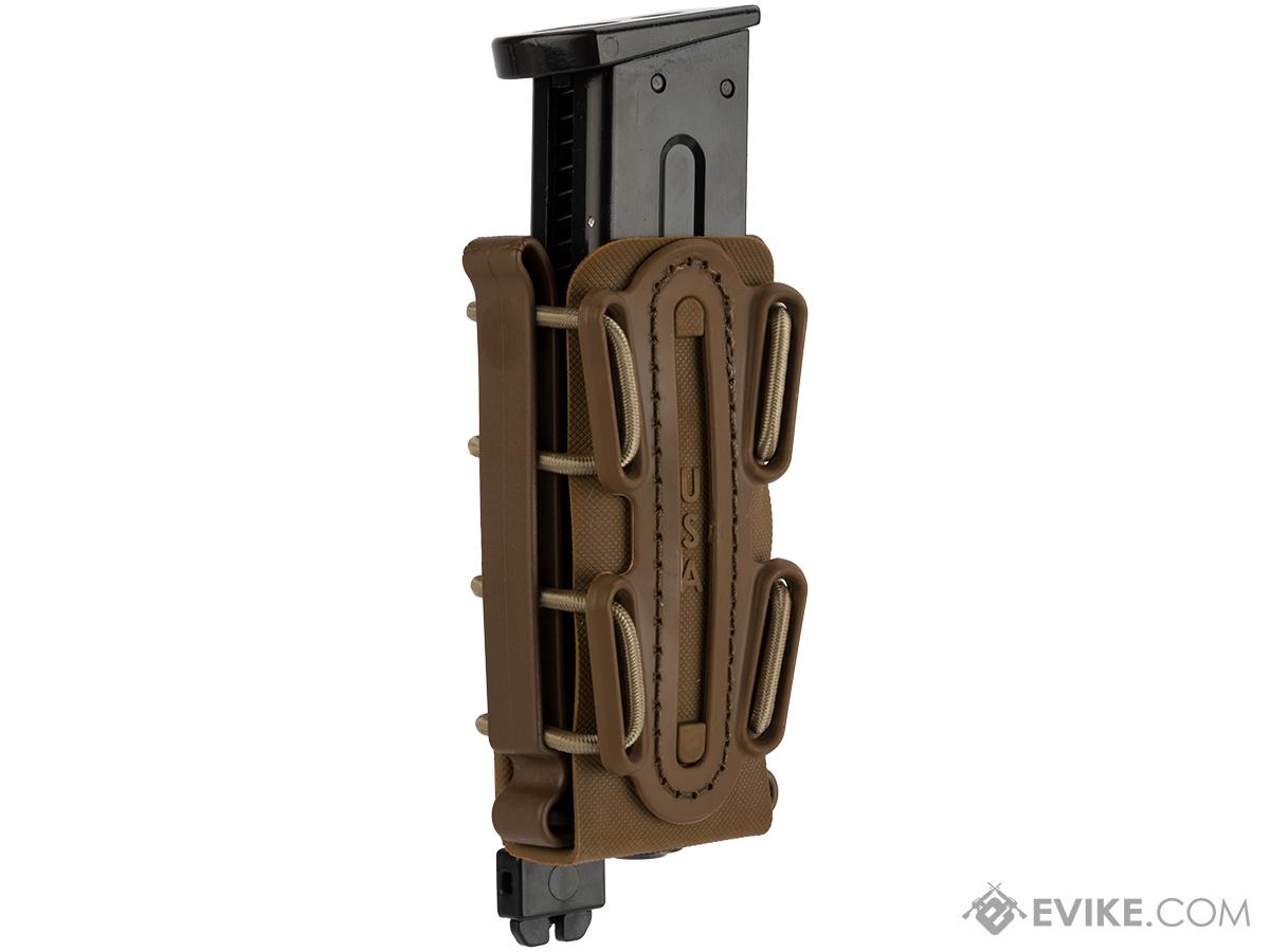G-Code Soft Shell Scorpion Tall Pistol Magazine Carrier with P1 Molle Clip (Color: Tan Frame / Tan Shell)
