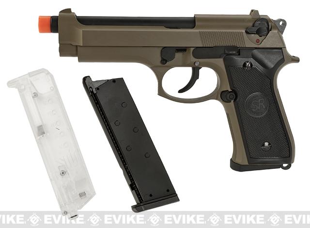 25 BBS SRC Airsoft Magazin SR92 GBB passt auch f/ür KJW M9 GBB CO2 Version Silber-Chrome