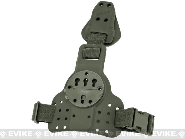 G-Code REAC RTI Tactical Kydex Drop Leg Holster Panel w/ Single Leg Strap (Color: OD Green)