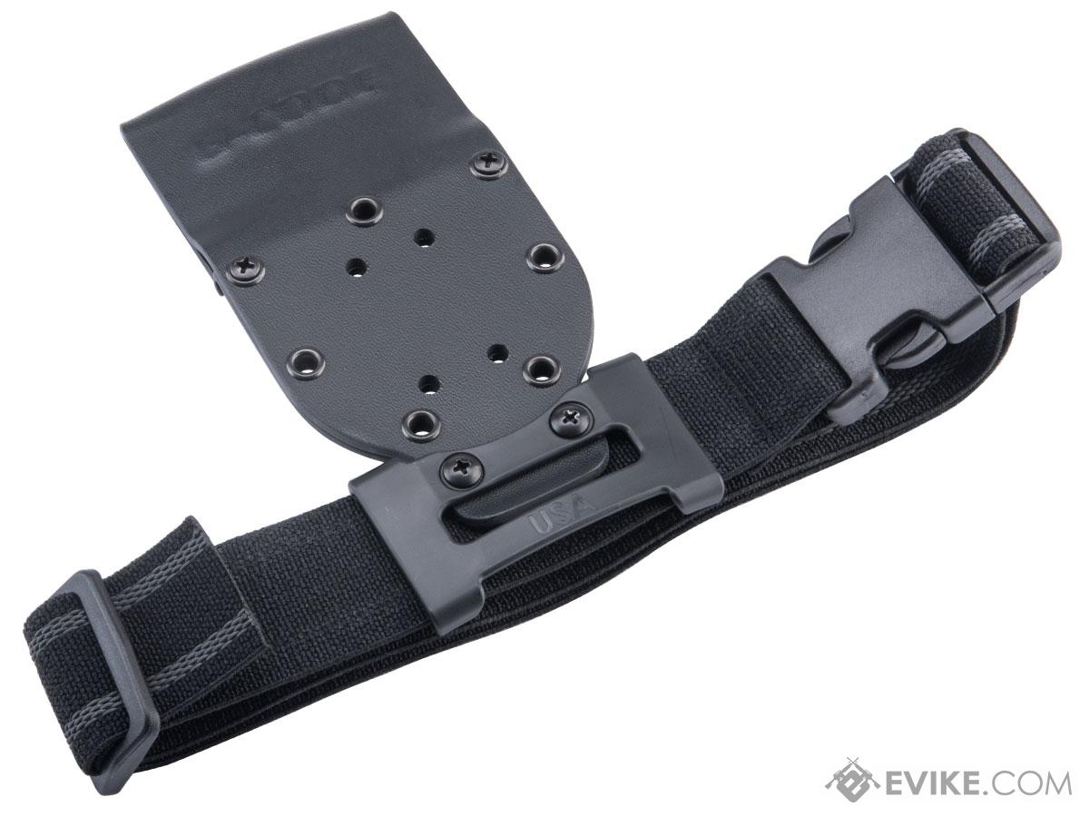 G-Code Optimal Drop Pistol Belt Platform w/ Leg Strap (Color: Black / Standard Mount / Standard Buckle)