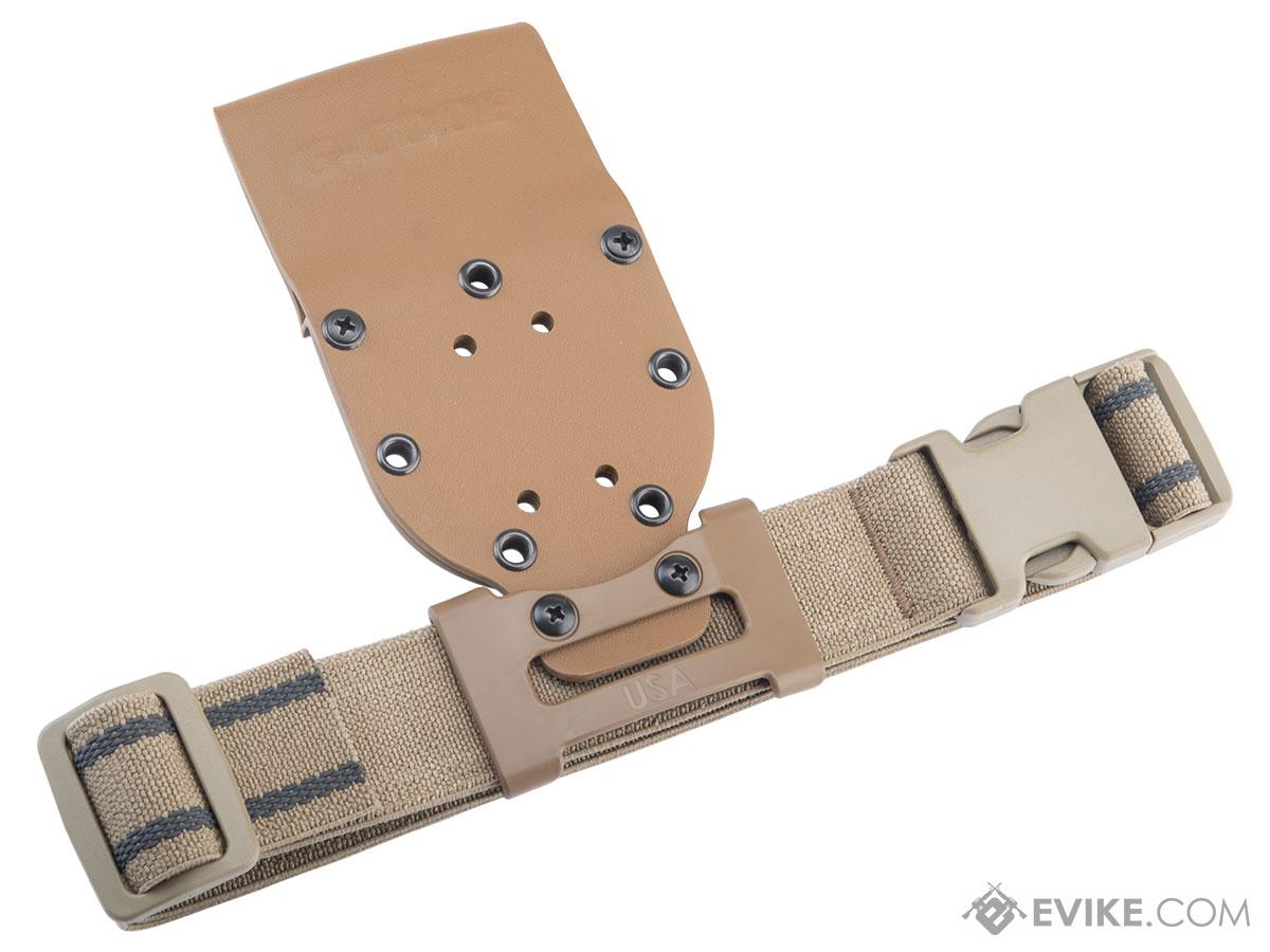 G-Code Optimal Drop Pistol Belt Platform w/ Leg Strap (Color: Tan / Standard Mount / Standard Buckle)