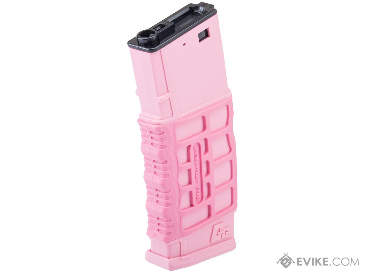 G&G 300rd GMAG-V1 Polymer Hi-Cap Magazine for GR16 and M4 / M16 Series Airsoft AEG Rifles (Color: Pink)