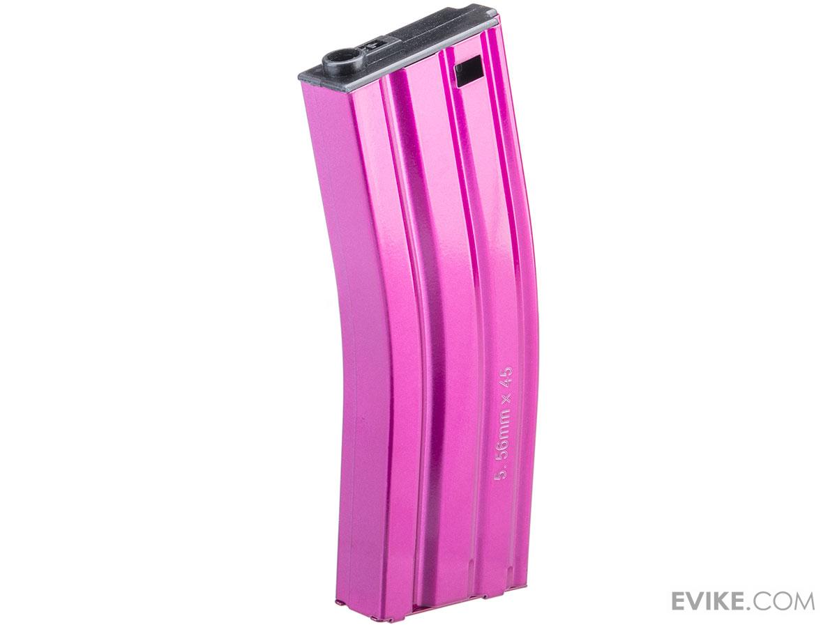 G&G Metal 30rd Real-Sim Magazine for M4/M16 Series Airsoft AEG Rifles (Color: Pink)