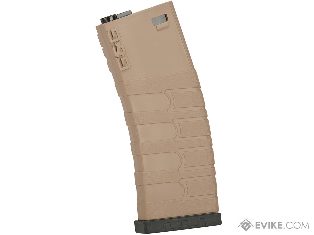 G&G Polymer 120rd Mid-Cap Magazine for M4 / M16 Series Airsoft AEG Rifles (Color: Desert w/ Black Baseplate / Set of 5)