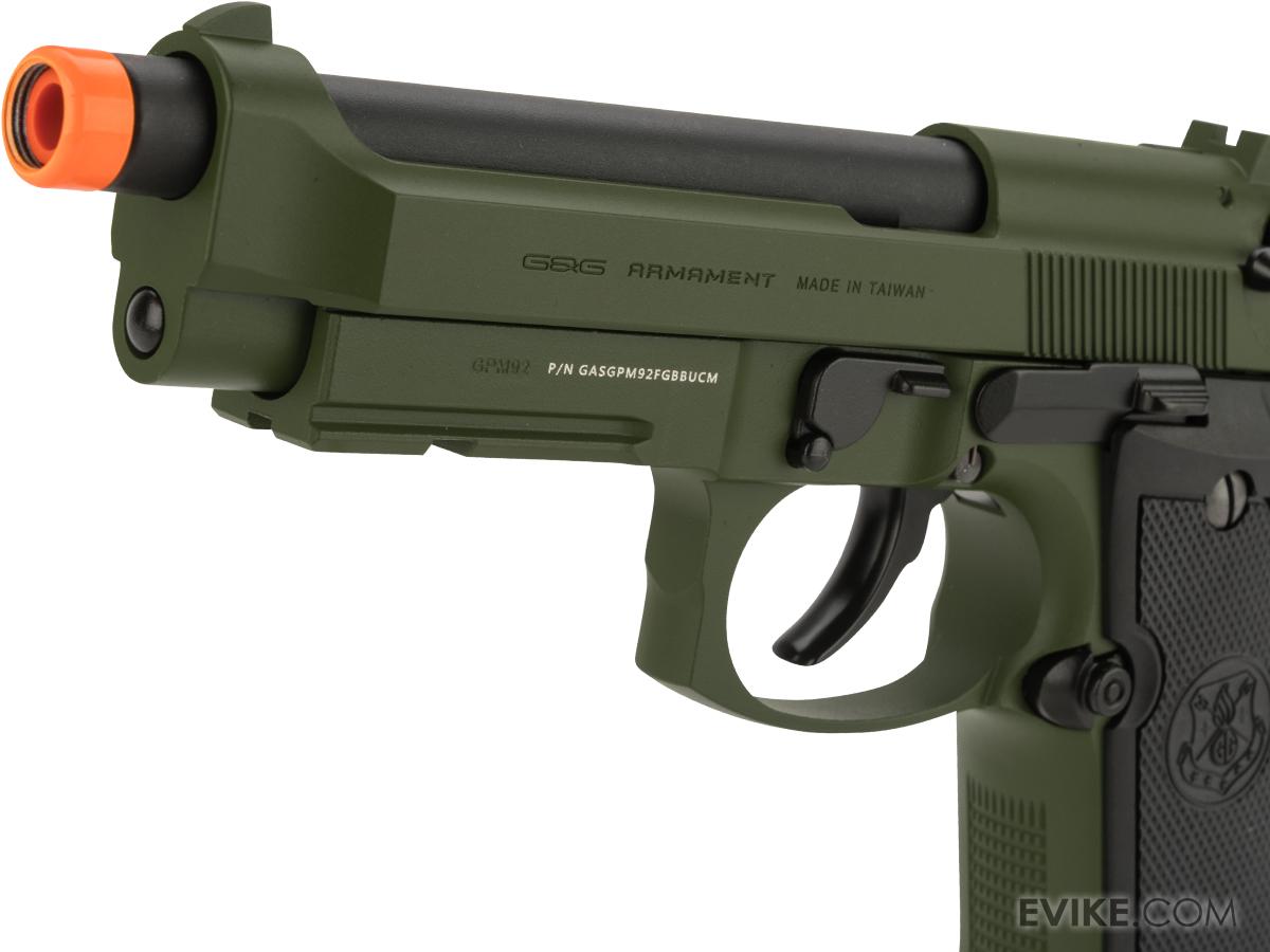 G&G GPM92 Gas Blowback Airsoft Pistol (Color Hunter Green), Airsoft