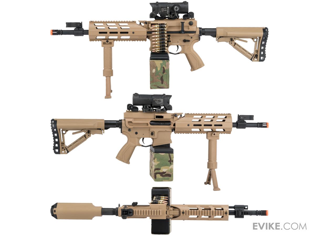 G G Cm16 Lmg Airsoft Aeg Light Machine Gun Color Tan Airsoft Guns Airsoft Electric Rifles Evike Com Airsoft Superstore