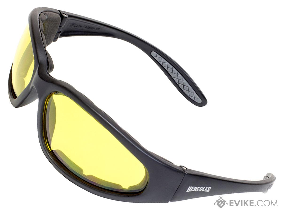 Global Vision Hercules 1 Plus Padded Safety Glasses (Model: Yellow Lenses)