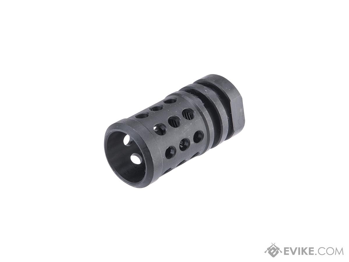 EMG Helios Angstadt Arms 14mm Negative Ported 45ACP Flash Hider for M4/M16 Airsoft AEG Rifles