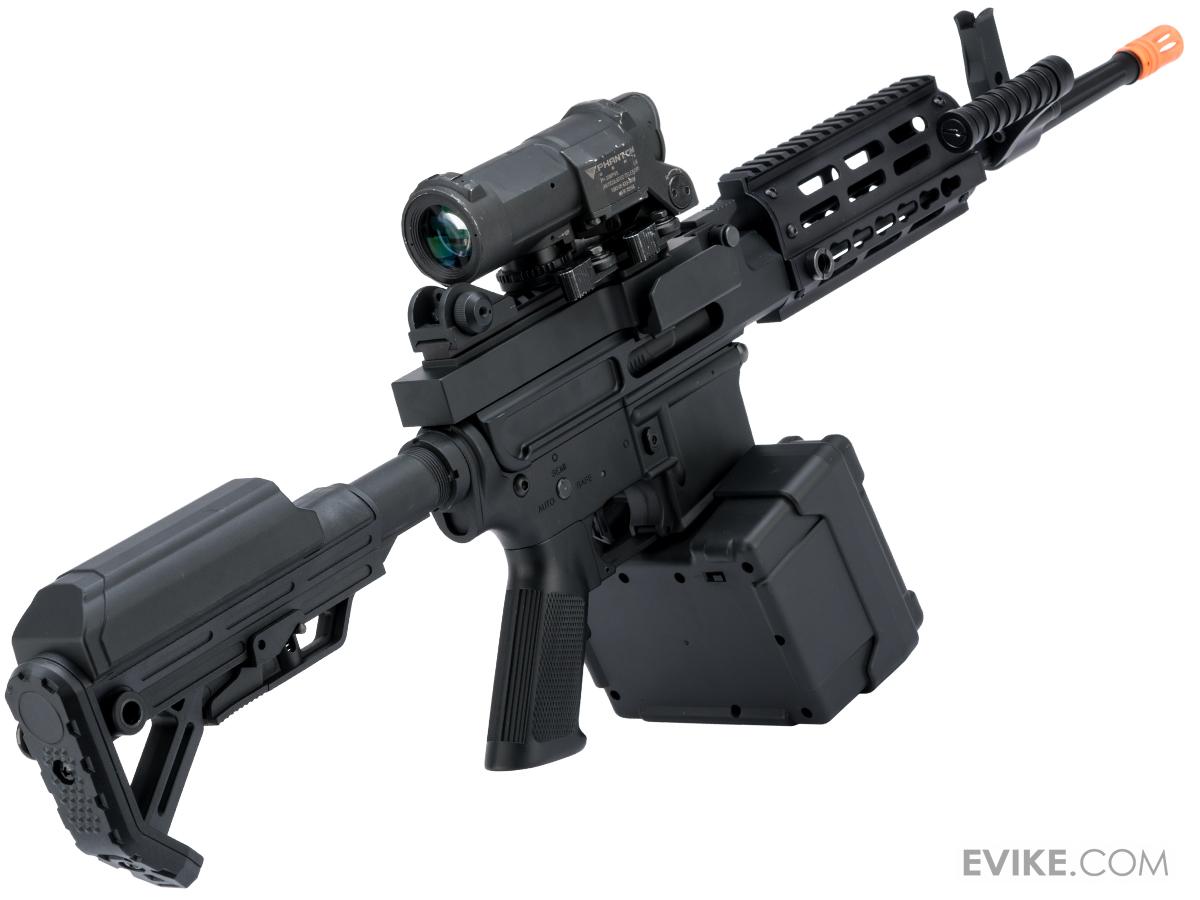 Matrix Golden Eagle AR LMG Airsoft AEG Light Machine Gun (Length 16.25" / Black), Airsoft Guns