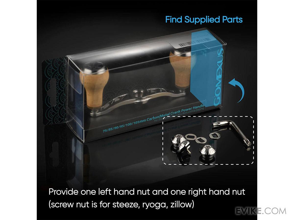 Gomexus Reel Handle w/ Cork Knobs for Baitcasting Reel (Color Black