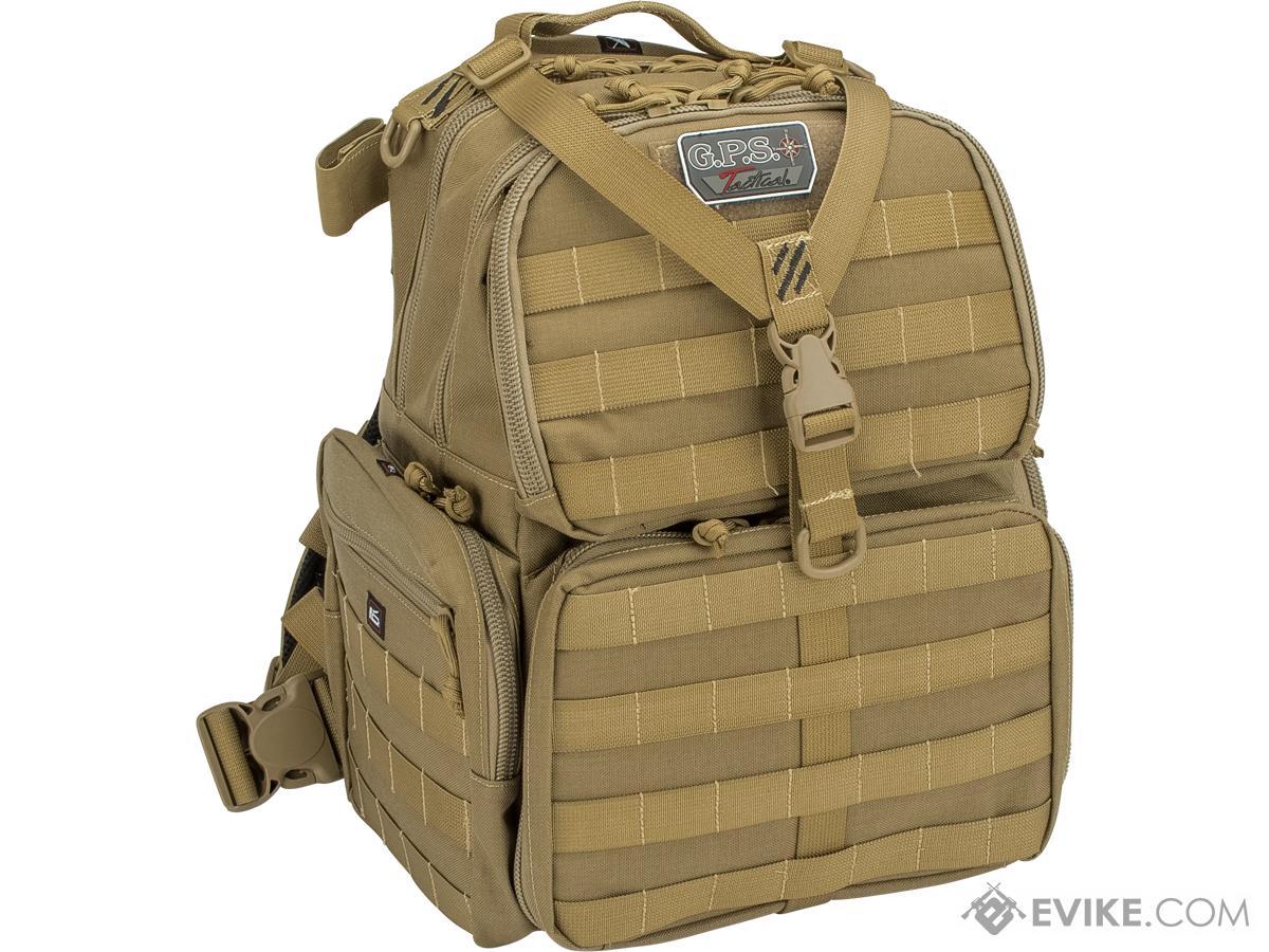 G-Outdoors Tactical Range Backpack (Model: Standard / Tan / 3 Pistol)