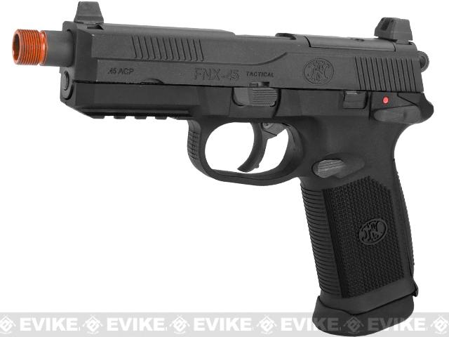 Cybergun FN Herstal Licensed FNX-45 Tactical Airsoft Gas Blowback Pistol by VFC (Color: Black / Gun Only)