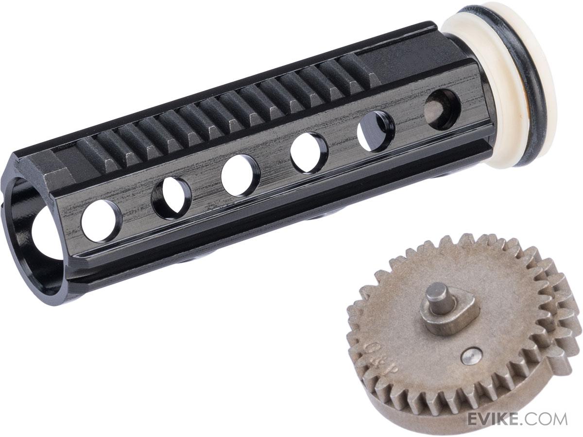 G&P Reinforced High Speed Aluminum Piston Set w/ Sector Gear for Airsoft AEG Gearboxes (Teeth