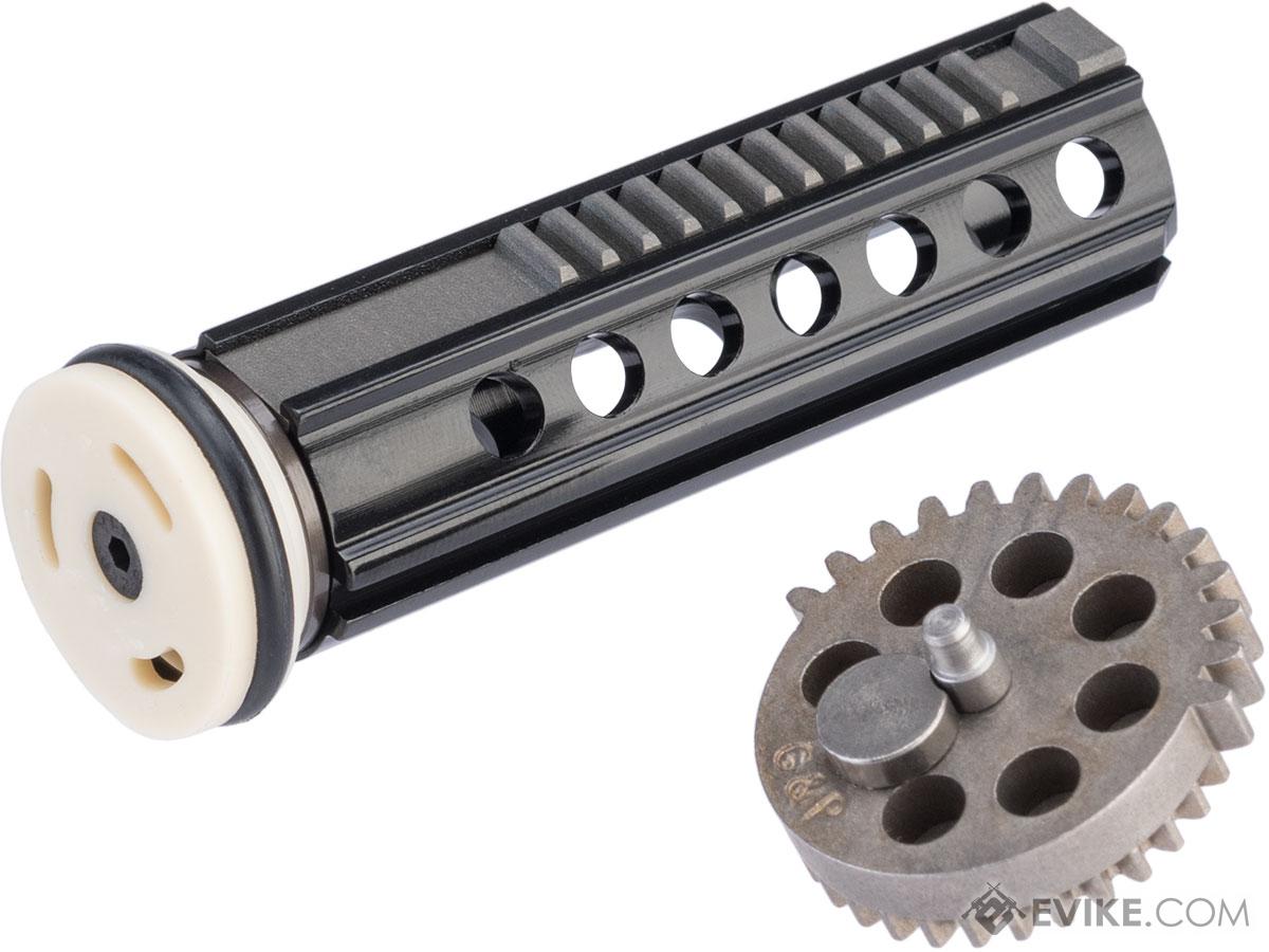 G&P Reinforced High Speed Aluminum Piston Set w/ Sector Gear for Airsoft AEG Gearboxes (Teeth: 14 Teeth)