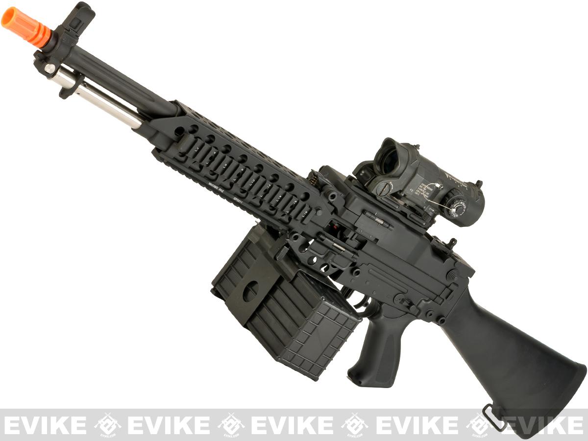 G&P Navy M63A1 Airsoft SAW Machine Gun AEG w/ Box Magazine (Model: Ver2 / Add Battery + Charger)