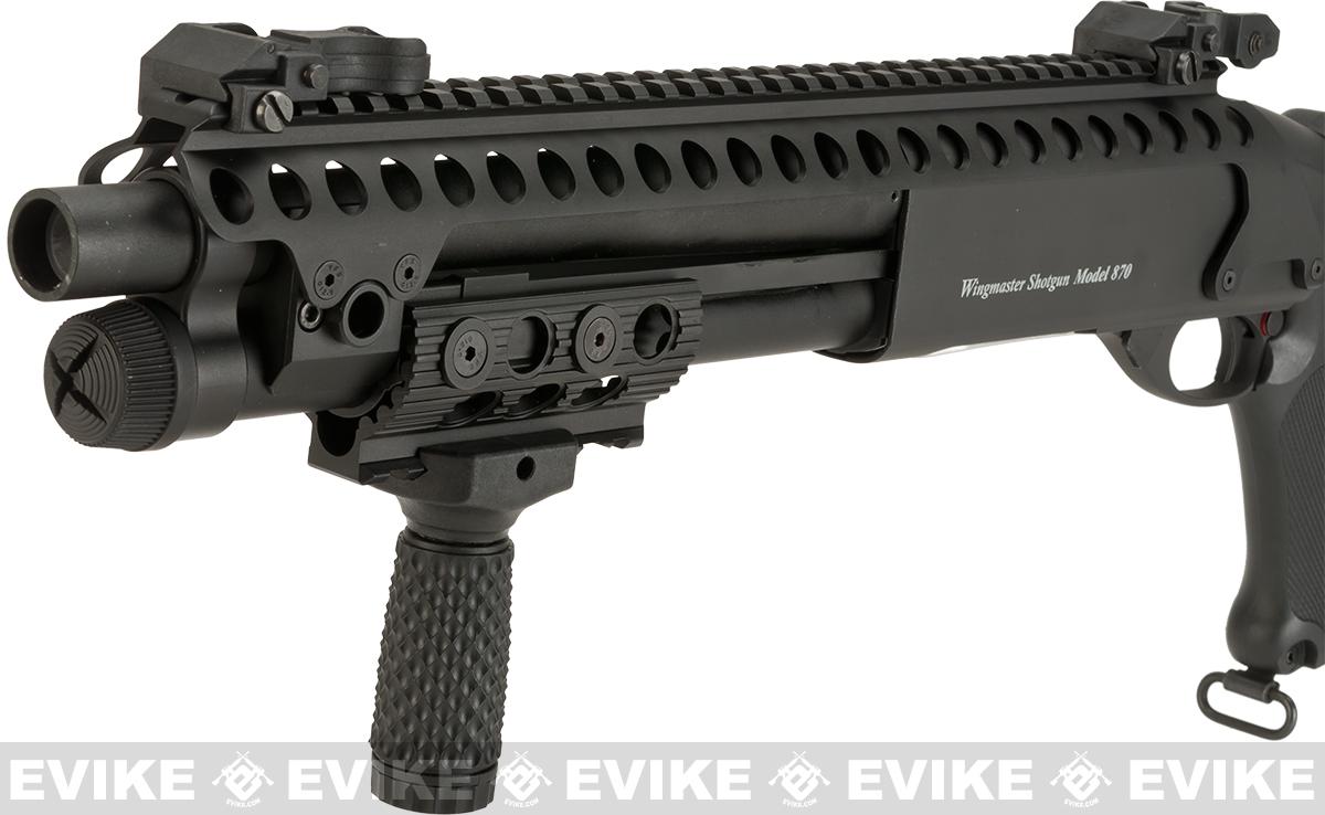 G&P M870 P.T.E. High Power Airsoft Tactical Pistol Grip Shotgun Black