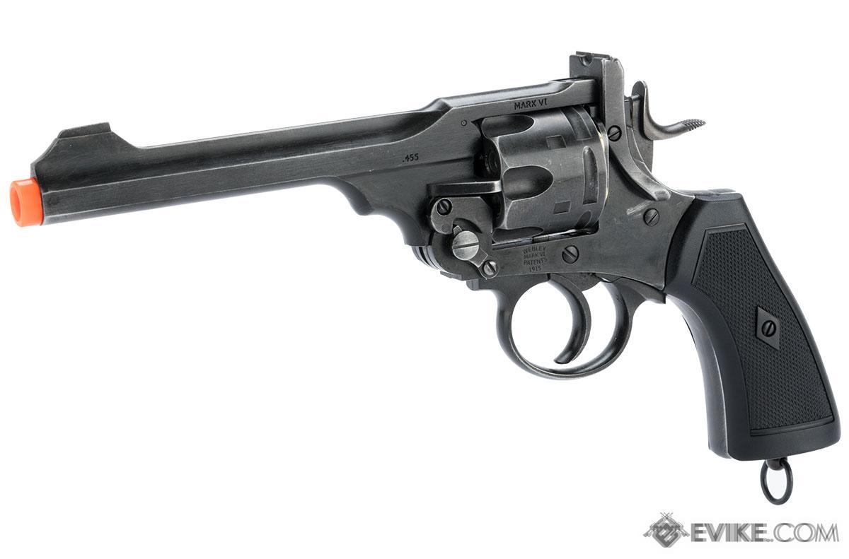 English Webley Licensed MK VI Airsoft Revolver by Win Gun (Color: Weathered)