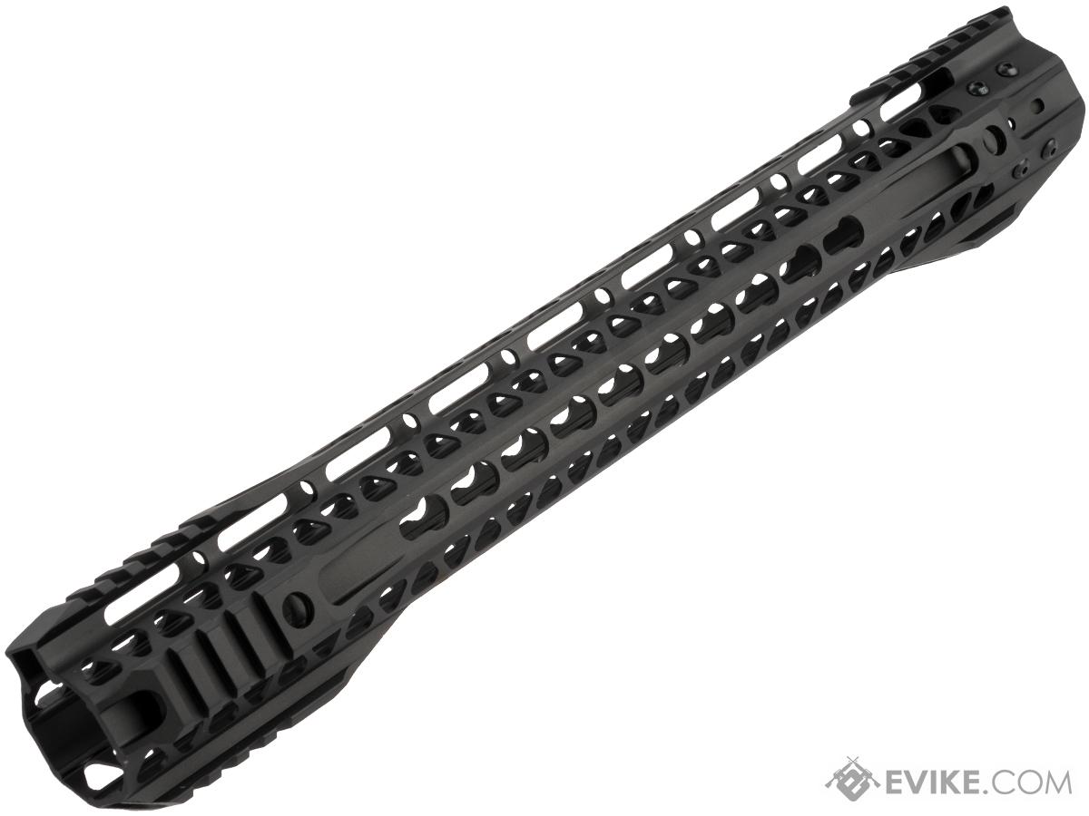G&P MOTS II Standard Keymod Handguard w/ Rails for M4 / M16 Series Airsoft AEG Rifles (Color: Black / 16.2)