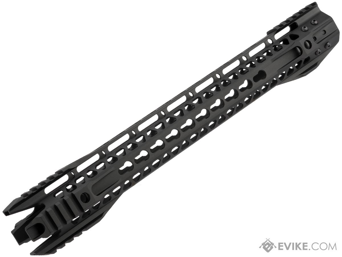 G&P MOTS II Phantom Keymod Handguard w/ Rails for M4 / M16 Series Airsoft AEG Rifles (Color: Black / 16.2)