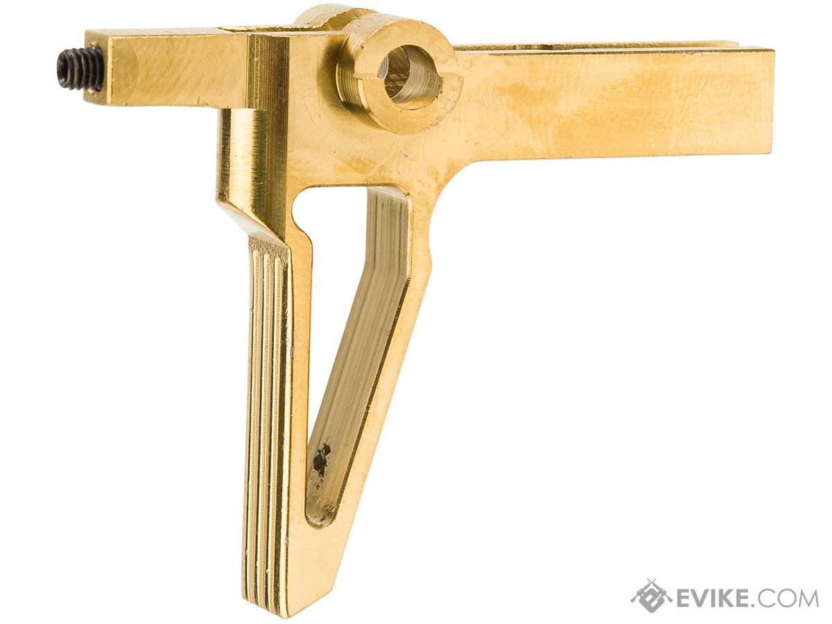 G&P Stainless Steel Flat Face Trigger for G&P / WA Gas Blowback M4 Airsoft Rifles (Color: Gold)