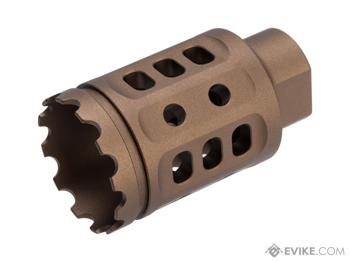 G&P Meat Cutter Compact Muzzle Brake - 14mm +/- (Color: Sand)