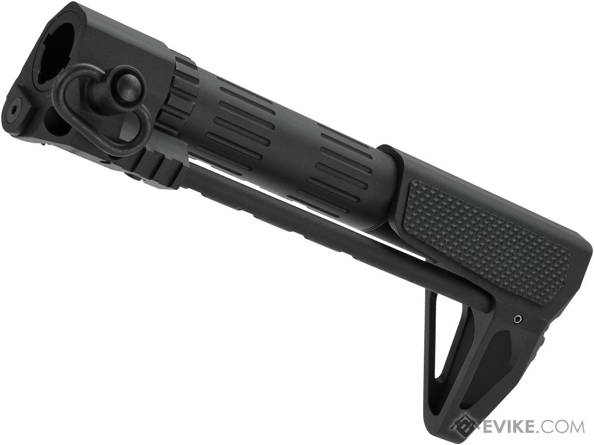 G&P Metal PDW Stock for M4 Series Airsoft AEGs (Model: Checkered / Black)