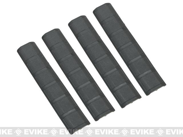 G&P Rubber Panel Type Keymod 6 Rail Covers - Set of 4 (Color: Black)