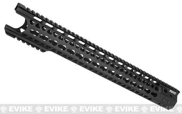 G&P MOTS Keymod Breacher Rail System for M4 / M16 Series Airsoft AEG Rifles (Color: Black / 16.2)