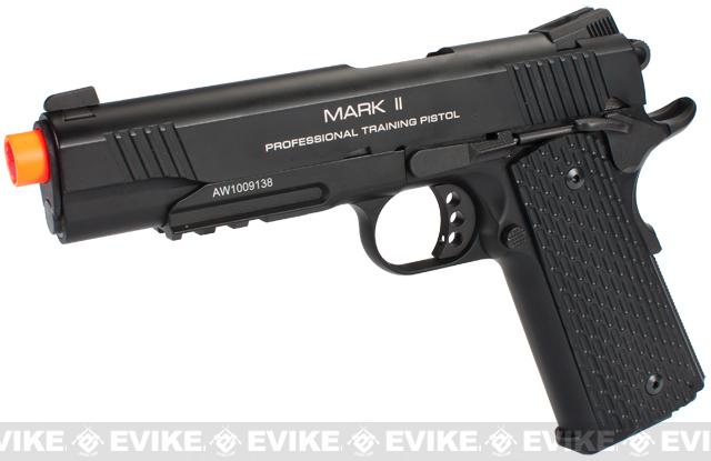 KWA Full Metal M1911 NS2 PTP w/ Railed Frame Airsoft Gas Blowback - MKII (Color: Black)