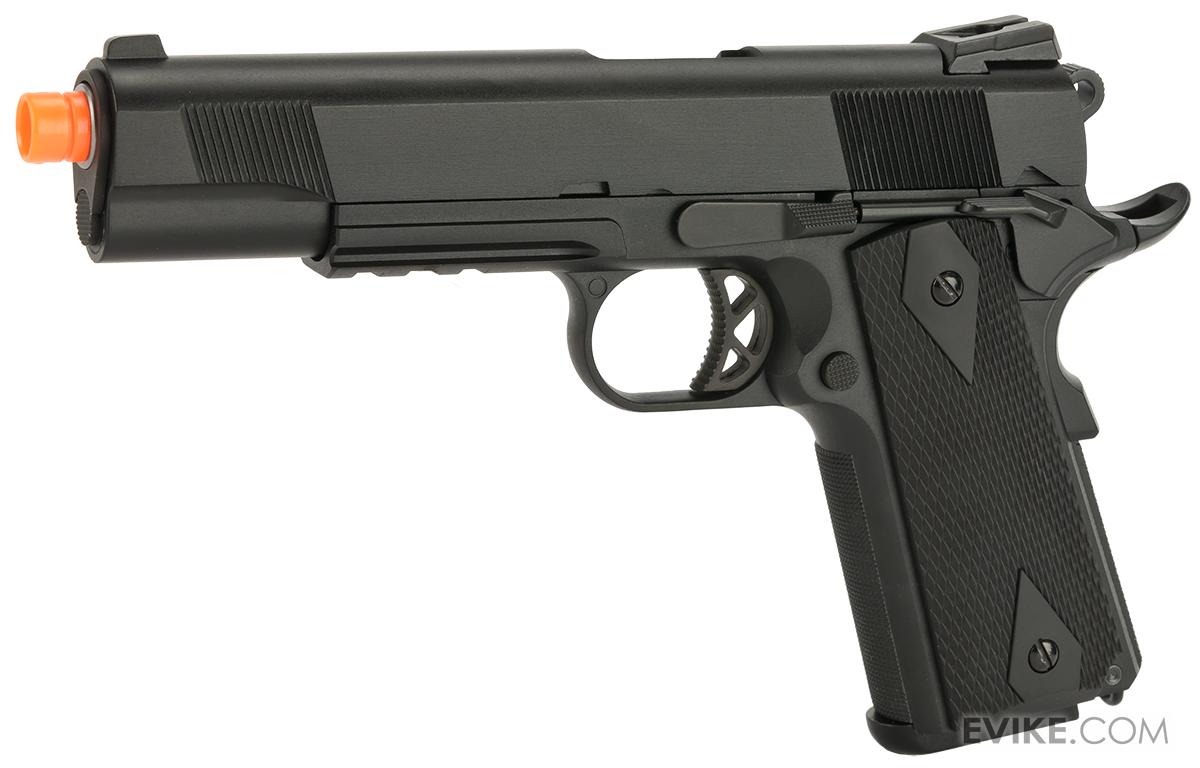 WE-Tech Full Metal 1911 KB Custom Airsoft Gas Blowback Pistol with Railed Frame