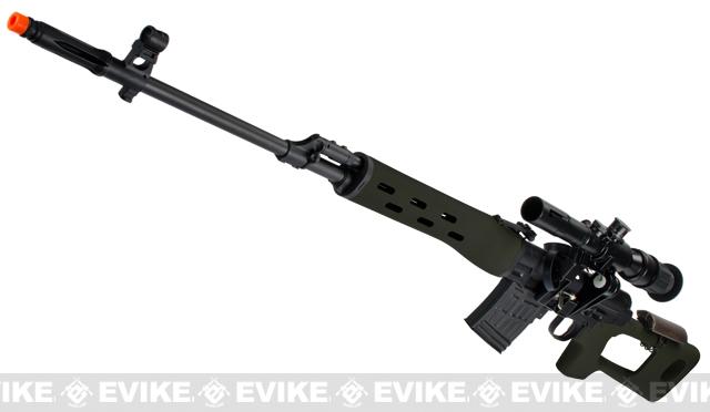 AIM Gas Blowback Russian Classic AK SVD Airsoft GBB Sniper Rifle w/ Scope (Color: OD Green)