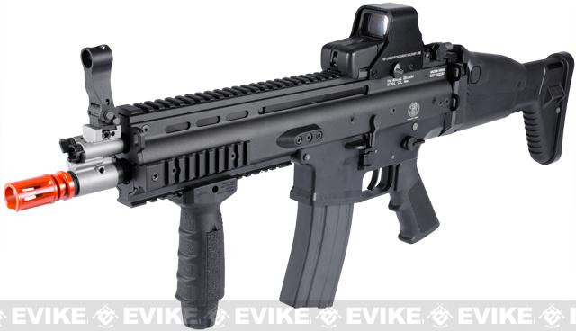 FN Licensed Open Bolt SCAR-L CQC Airsoft GBB Rifle by WE (Color: Black / Standard Mag)