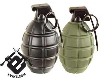 SY Airsoft Gas Powered Hand Grenade (Pineapple Type) - Black (One)