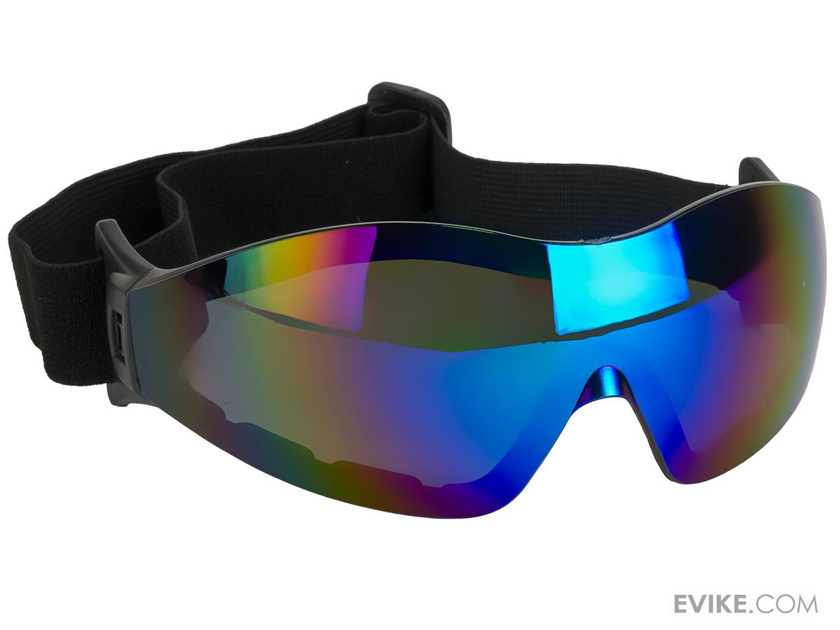 Global Vision Z-33 ANSI Z87.1 Rated Anti-Fog Safety Shooting Goggle (Color: Blue Mirrored Lens)