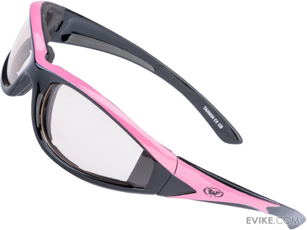 Global Vision Hawkeye 24 Padded Sunglasses w/ Photochromatic Lenses (Color: Pink Frame)