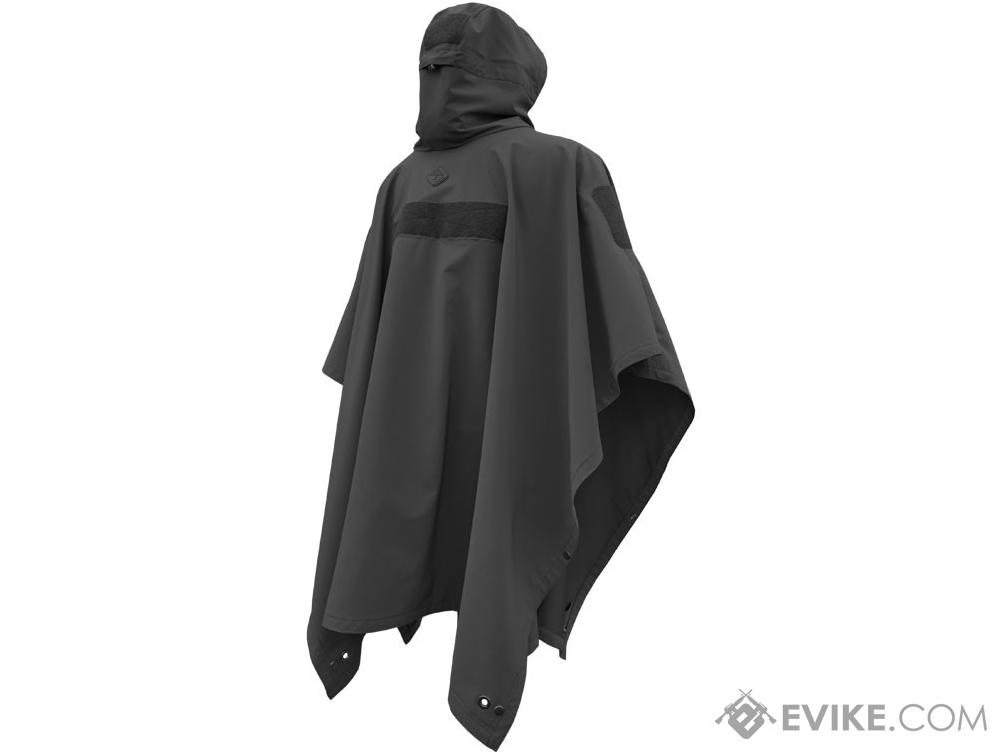 Hazard 4 MK.2 Poncho Villa Technical Soft Shell Poncho Color Black Tactical Gear Apparel Thermal Layering Wet Weather Evike Airsoft Superstore