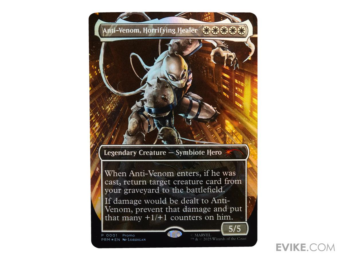 agent anti venom mtg card Marvel Legends Magic: The Gathering Action Figure Anti-Venom (pl This exclusive foil card can be used in your Magic Hasbro Marvel Legends Series Magic: