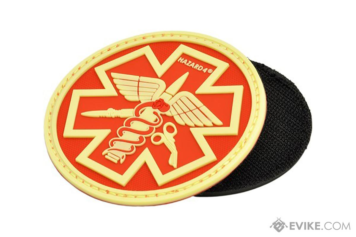 Hazard 4 PVC Paramedic Patch (Color: Red / Glow)