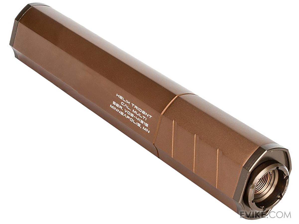 Helix Airsoft Trident Mock Suppressor / Barrel Extension (Color Burnt