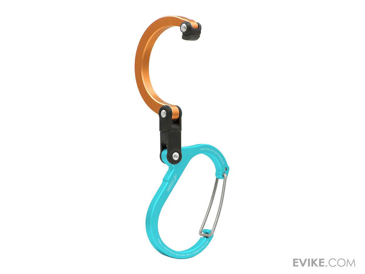 Heroclip Adjustable Swivel Carabiner Clip + Hanger (Size Small / Solar