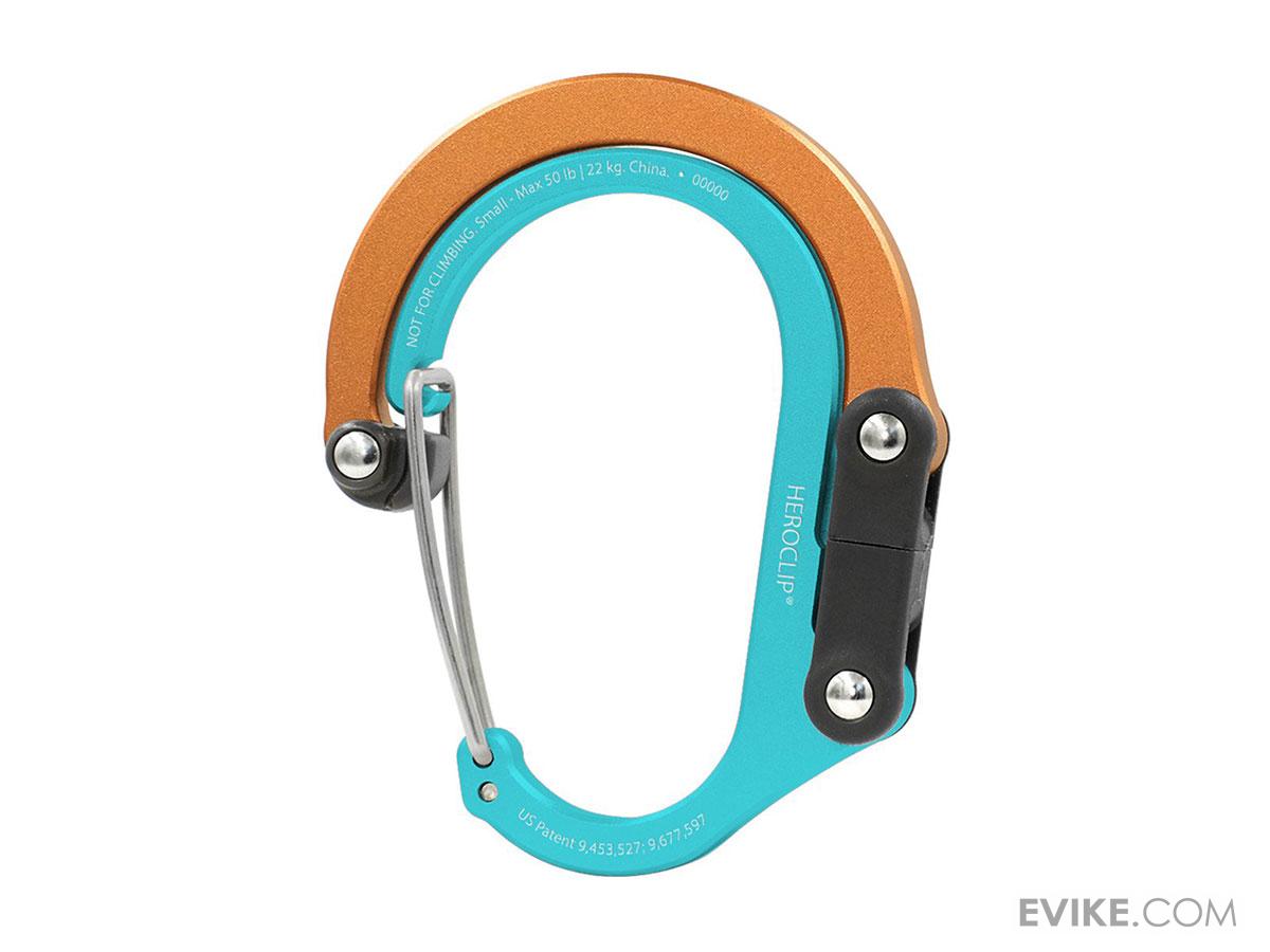 Heroclip Adjustable Swivel Carabiner Clip + Hanger (Size Small / Solar