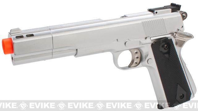 HFC M1911 Elite .45 Long Barrel Airsoft Non-Blowback Gas Pistol (Color: Silver)