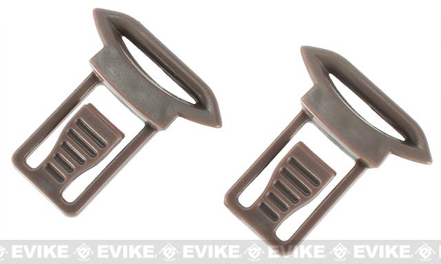 Emerson Replacement Standard Strap Clips for Bump Helmet Rails (Color: Tan)