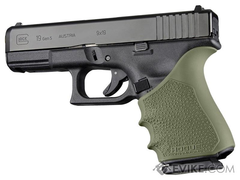 Hogue HandAll Beavertail Handgun Grip Sleeve (Color: OD Green / GLOCK 19 Gen 1, 2, 5)